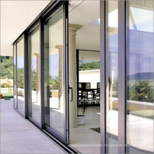 Powder coated aluminum front entrance glass sliding door